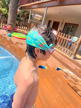 Gafas infantiles azules con turbante Dinos