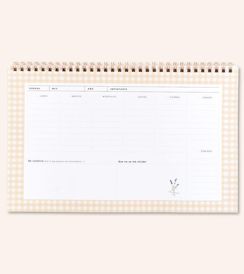 Organizador semanal "Mi plan"