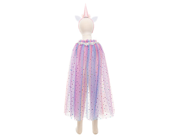 Disfraz Capa Unicornio Rainbow y diadema