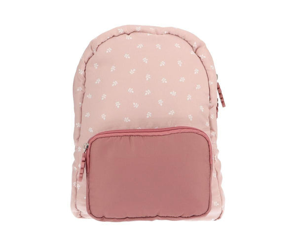 Mochila Infantil Acolchada Leaves Pink