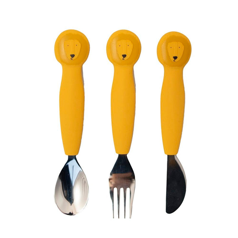 Set 3 Cubiertos Silicona Mr. Lion