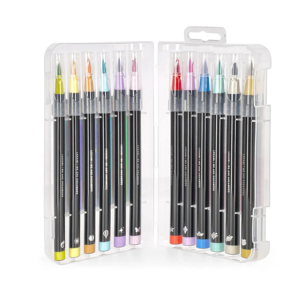 Set 12 Rotuladores Punta Pincel Pastel