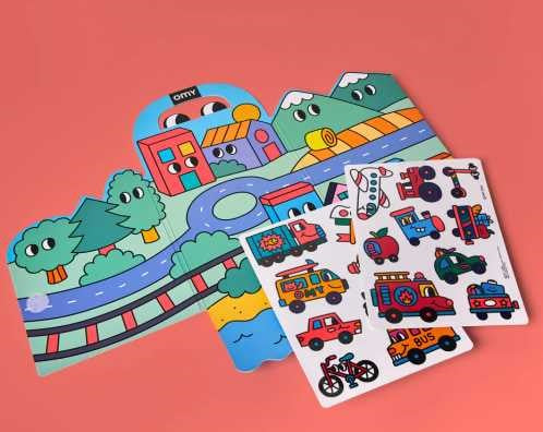 Libro con pegatinas Montessori - Vroom