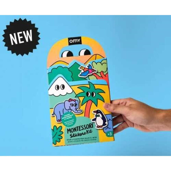 Libro con pegatinas Montessori - Animals