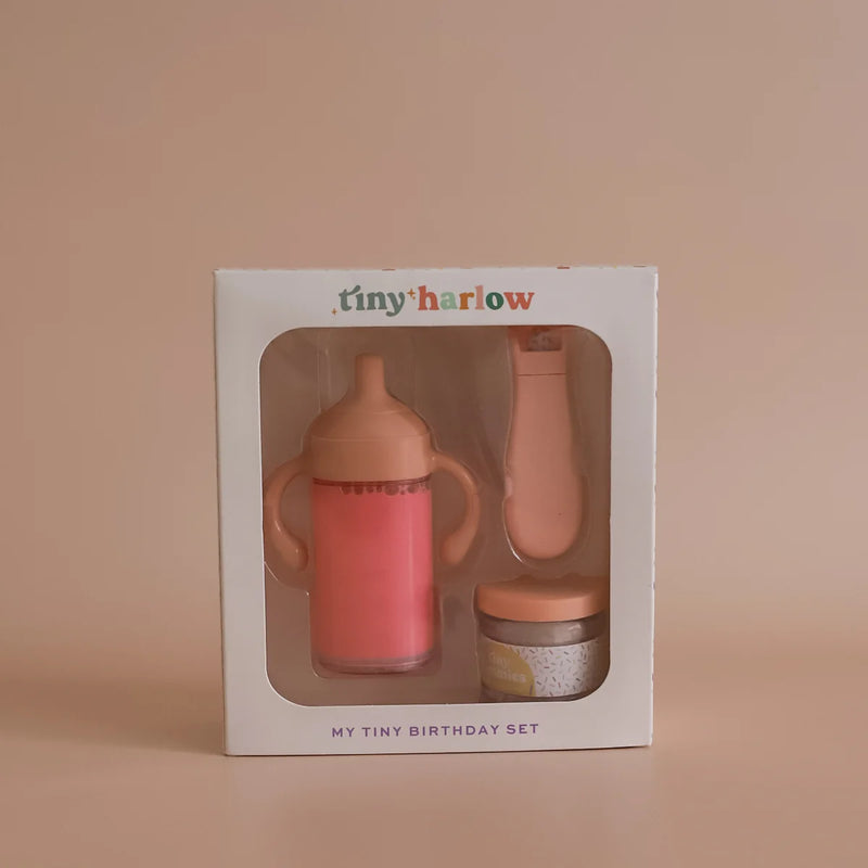 Pack cumpleaños biberón mágico y potito con cuchara - Fresa