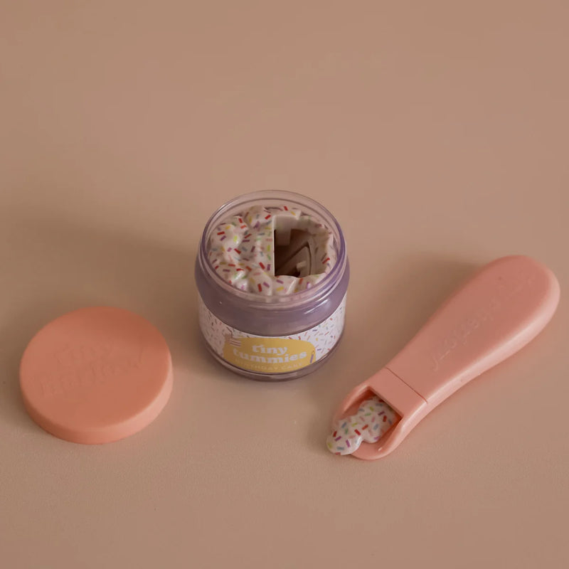 Pack cumpleaños biberón mágico y potito con cuchara - Fresa