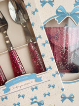 Cubiertos con brillantina Sparkling Sangria, vista de conjunto