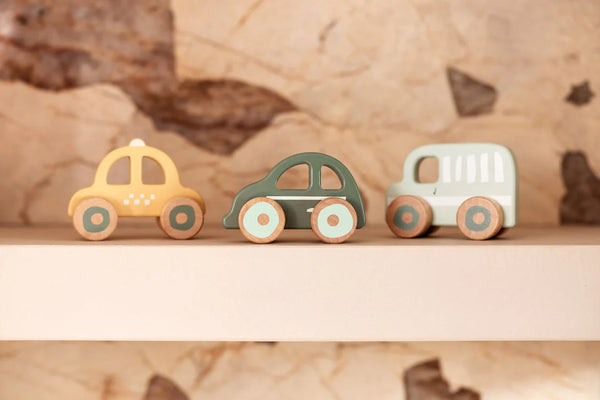 Pack 3 vehiculos madera