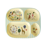 Plato Niños 4 Compartimentos - Menta - Fun Fair Print