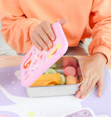 Caja almuerzo acero Princesas, detalle abierta