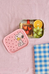 Fiambrera Grande Acero Inoxidable - Rosa - Snoopy Print