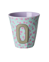 Vaso Melamina Alfabeto Flores - Letra O