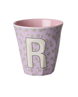 Vaso Melamina Alfabeto Flores - Letra R