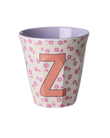 Vaso Melamina Alfabeto Flores - Letra Z