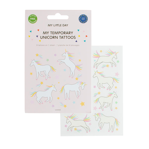 Pack 8 Tatuajes Unicornios