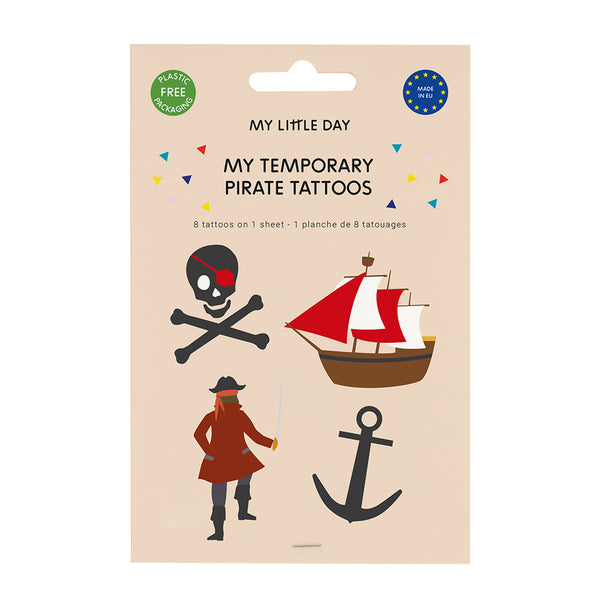 Pack 8 Tatuajes Piratas