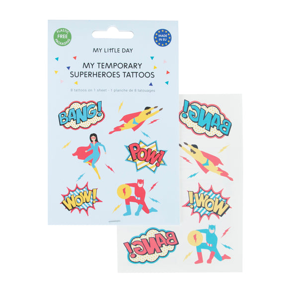 Pack 8 Tatuajes Super Héroes