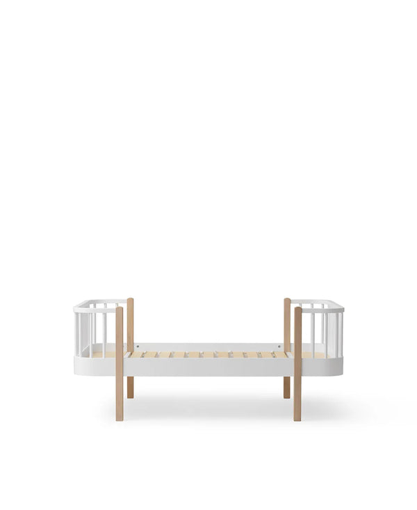 Cama junior Wood Original, blanco/roble