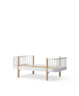 Cama junior Wood Original, blanco/roble