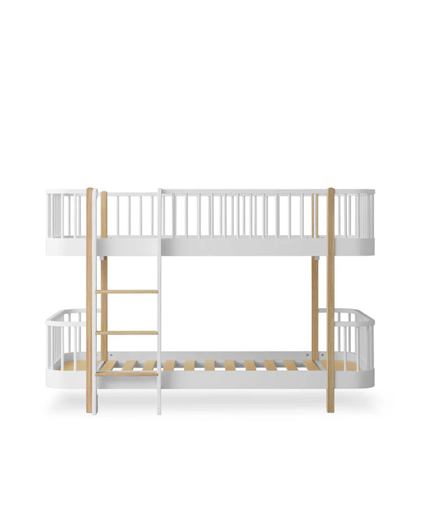 Litera baja Wood Original, blanco/roble