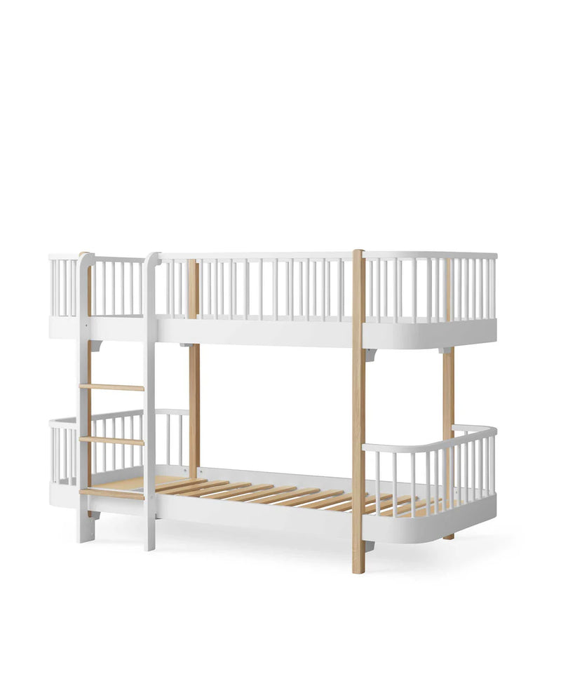 Litera baja Wood Original, blanco/roble