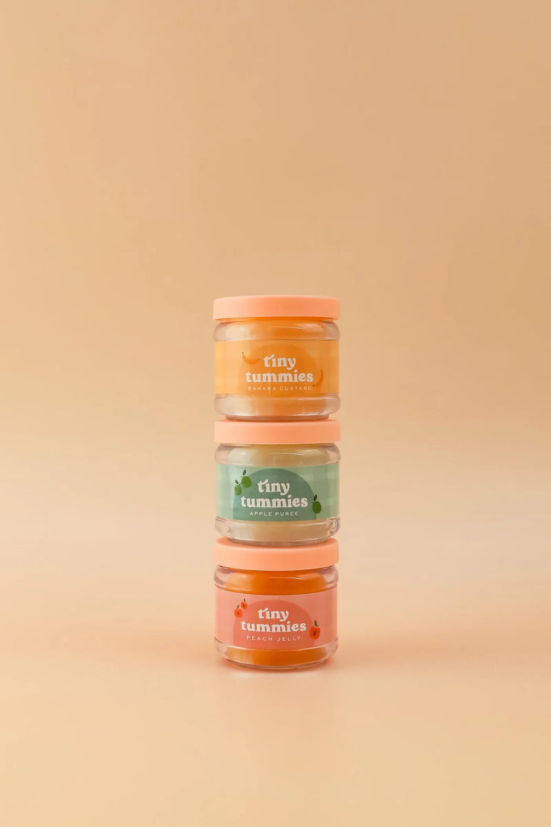 Potito y cuchara para muñecos - Banana