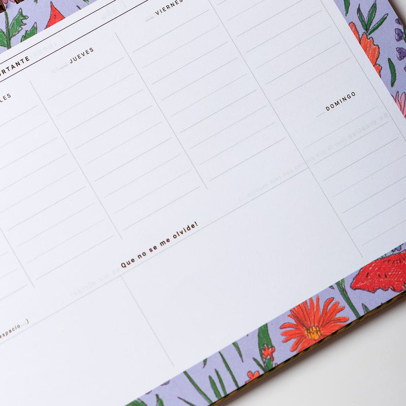 Organizador semanal "Flores"