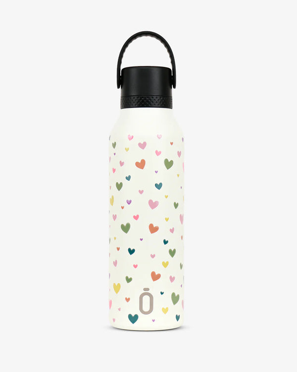 Botella termo Mii 60cl Confeti Corazones Cream