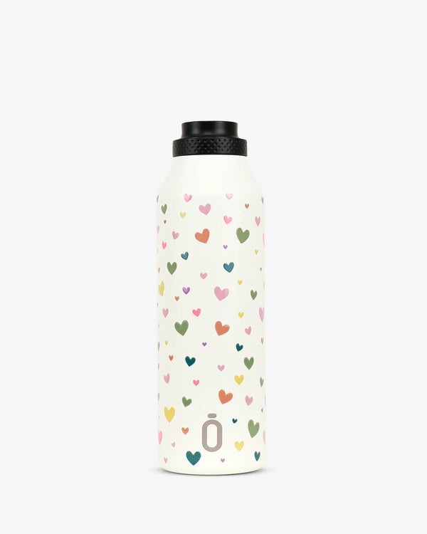 Botella termo Mii 60cl Confeti Corazones Cream
