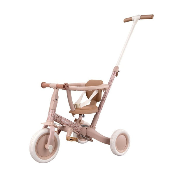 Triciclo 4 en 1 Little Dutch Rosa Flores