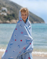 Toalla infantil de microfibra con capucha – MARIN