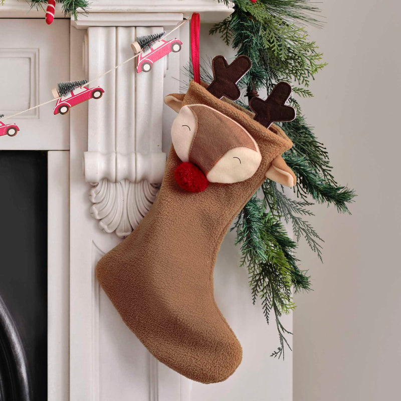 Calcetín navideño de reno
